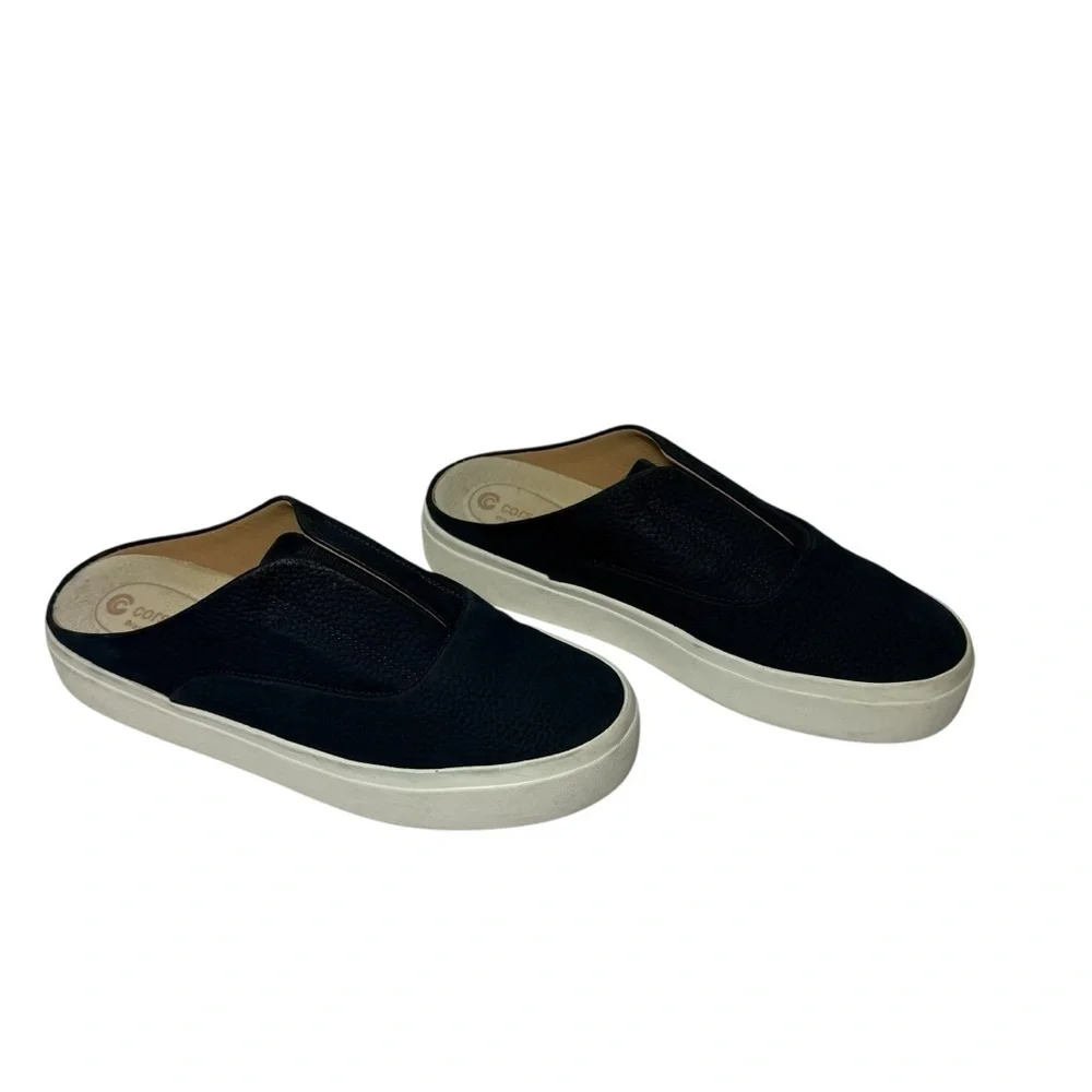 Corso Como Slides Slip on Leather Casual Navy Slip-On Women’s Sneakers Size 8M